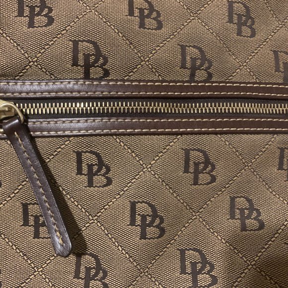 Dooney and Bourke Canvas Signature Checkered Print Bag - Picture 6 of 7